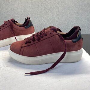 Greats Brooklyn Shoes Womens Size 9.5 Maroon Suede Casual Sneakers Made In Italy